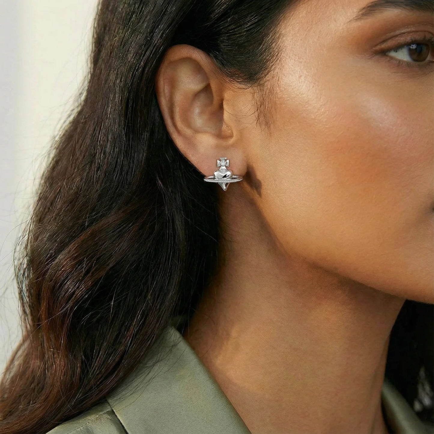 Saturn Ring Stud Ohrringe