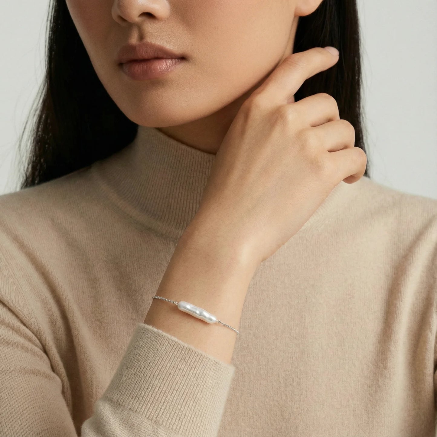 Baroque Pearl Chain Armband