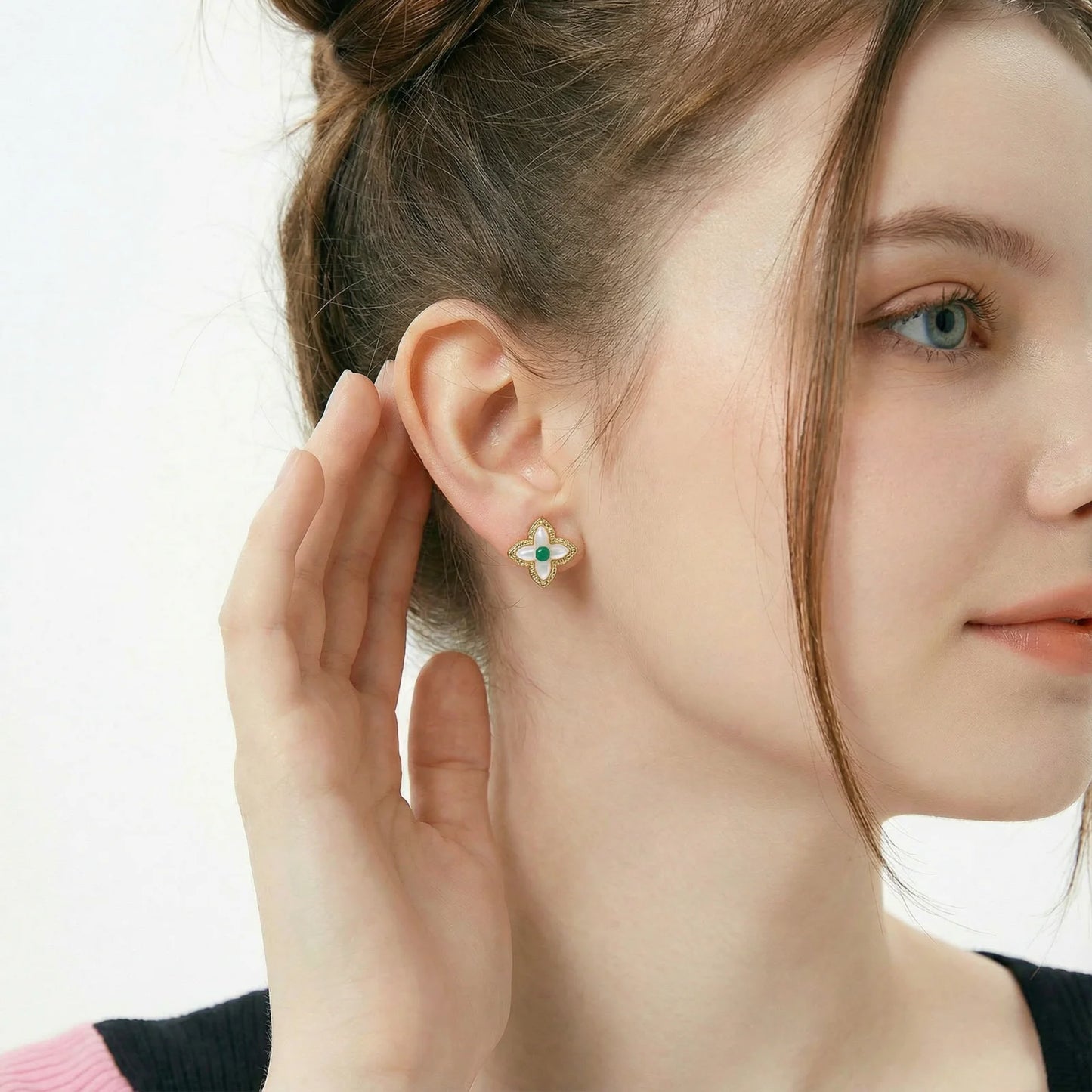 Lucky Clover Pearl Ohrringe